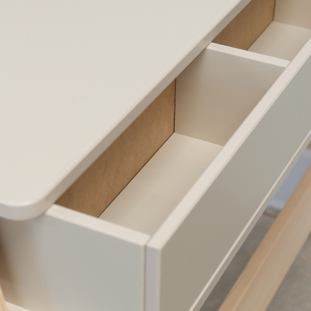 Стол письменный 94х79х55, Чек, детский, парта растущая для школьника, с ножками, массив сосны, цвет персидский жемчуг, Dipriz