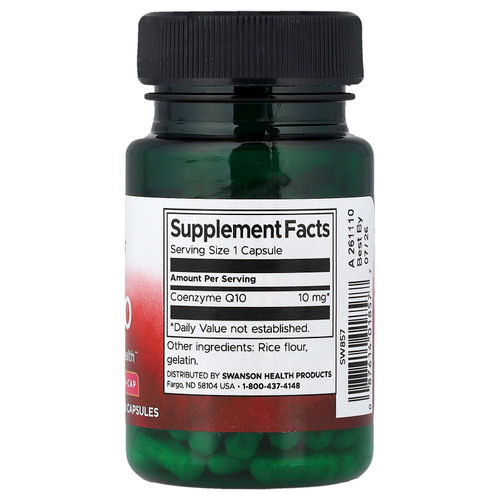 Swanson, CoQ10, 10 мг, 100 капсул