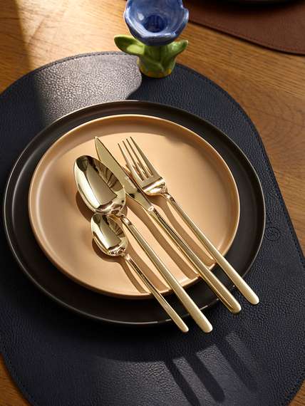 Набор из 4-х двухсторонних сервировочных салфеток pool, 30х45 см, синий/коричневый