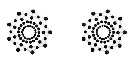 Пэстисы черные Rowland Lola Lingerie с шипами Blaze