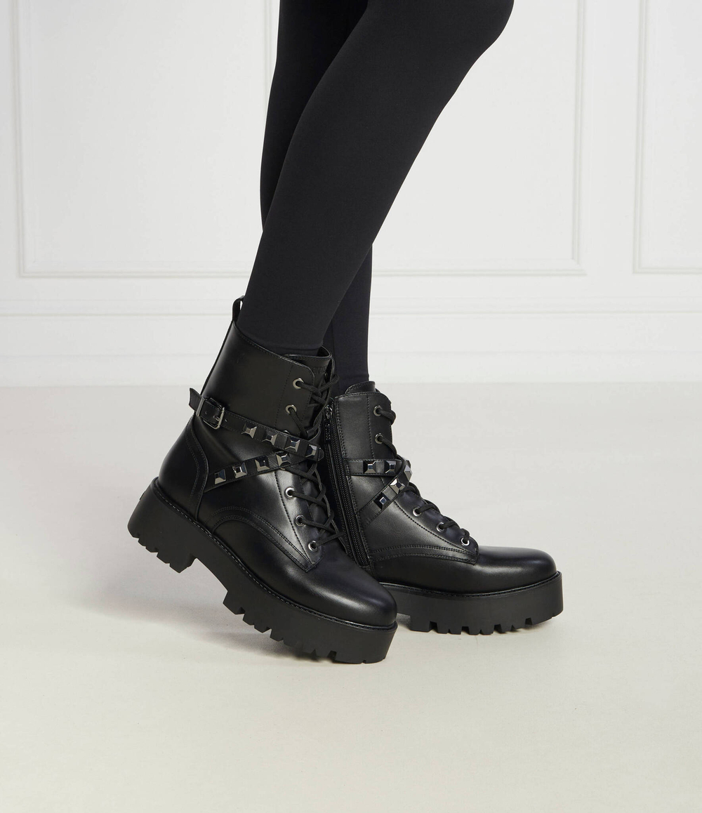 Кожаные ботильоны Guess - черный(FL8VDA ELE10)