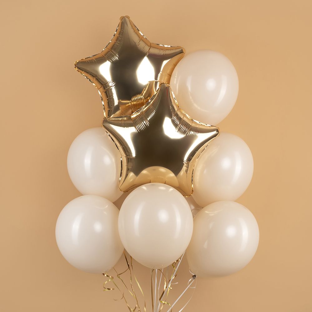 Шар (19''/48 см) Звезда, Шампань, 1 шт.