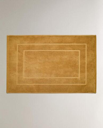 ZARA HOME ХЛОПКОВЫЙ НЕСКОЛЬЗЯЩИЙ КОВРИК ДЛЯ ВАННОЙ, ГОРЧИЧНО-ЖЕЛТЫЙ