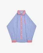 Рубашка One Two Oversized Striped синяя / красная