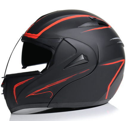 шлем модуляр VIRTUE-808-19 чёрно красный XL