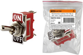 Выключатель-тумблер 1021 (ТВ1-2) вкл.- откл. 1 группа контактов 230В TDM SQ0703-0026