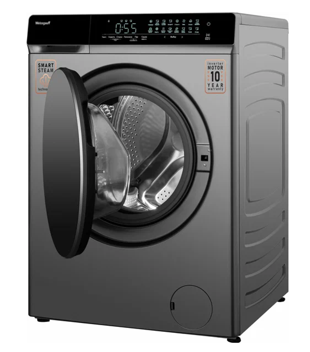 Стиральная машина Weissgauff WMD 888 Touch Inverter Steam Silver (q)