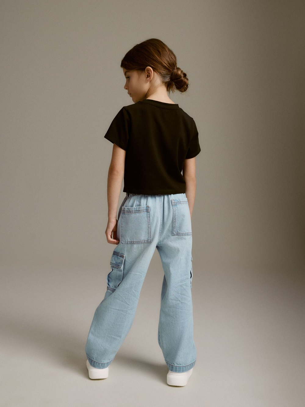 Джинсы карго для девочки Next N31-201, Голубой