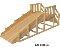 Зимняя деревянная заливная горка Ледянка (скат 2.77 м)