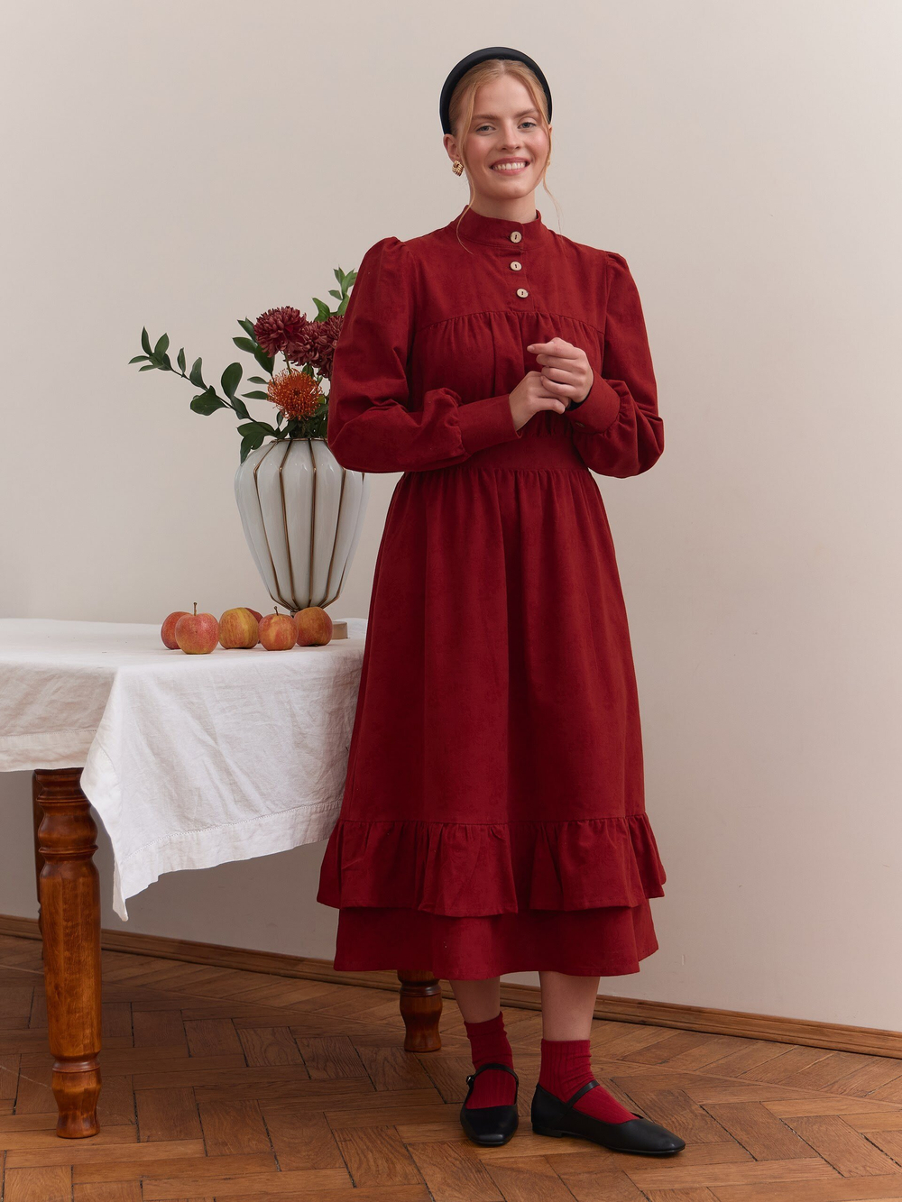 Платье с оборками