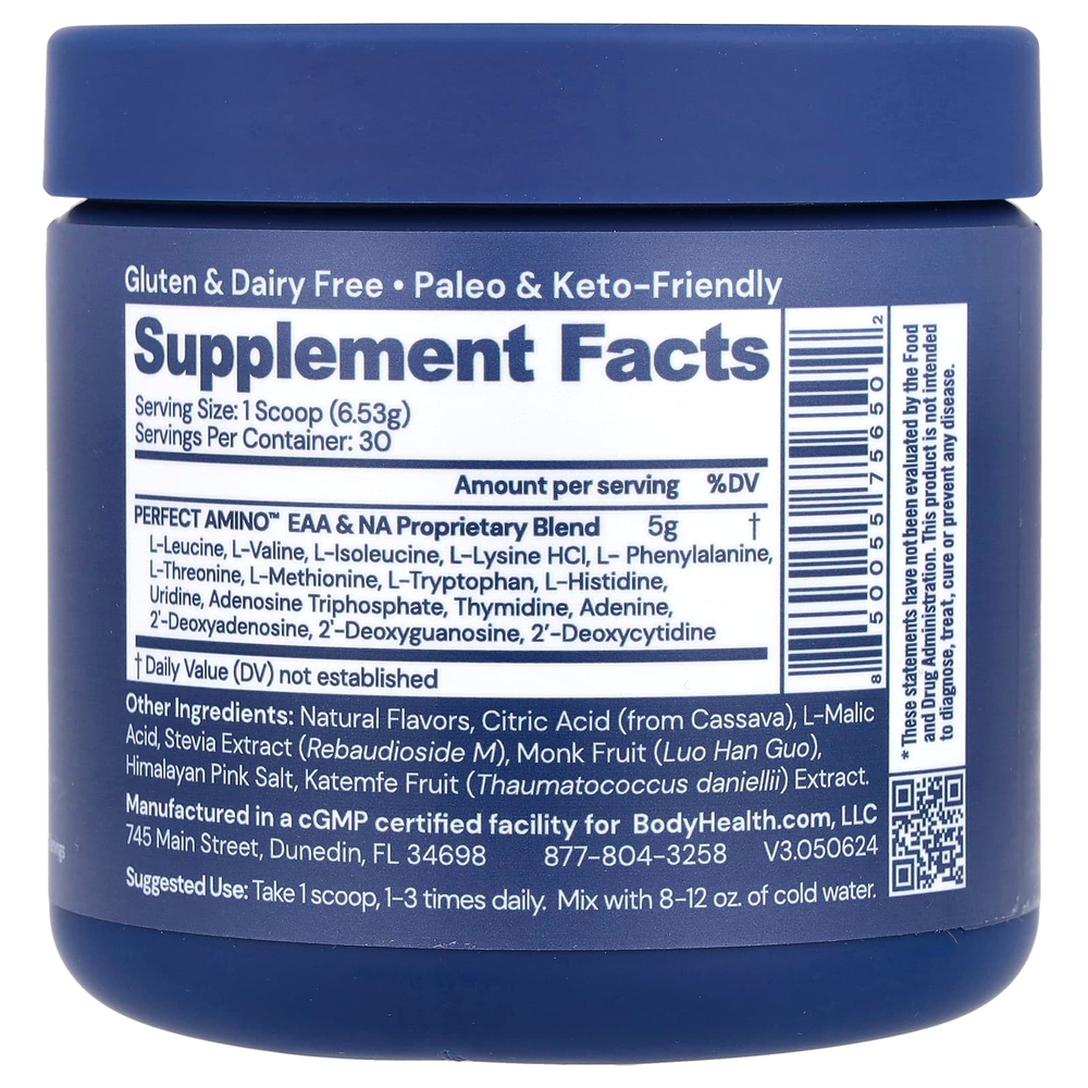 BodyHealth, Perfect Amino ™, клубника, 195,9 г (6,9 унции)