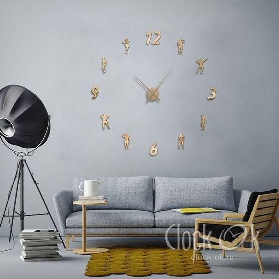 Настенные 3D часы Fitness