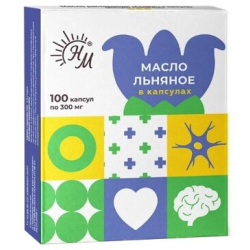 Масло льняное СолНат капсулы №100 (НМ)
