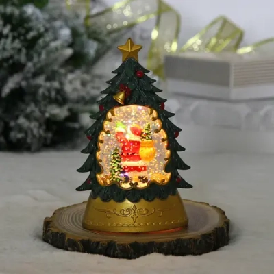 Сувенир с подсветкой «Лесная загадка - Дед Мороз» 9.3*5.3*14.6 см