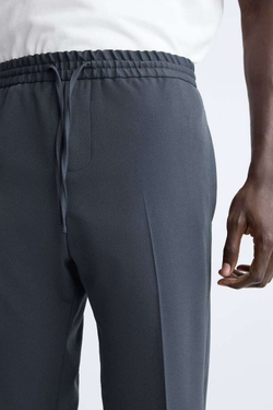 ZARA БРЮКИ-ДЖОГГЕРЫ КОМФОРТНОЙ ПОСАДКИ, СИНИЙ