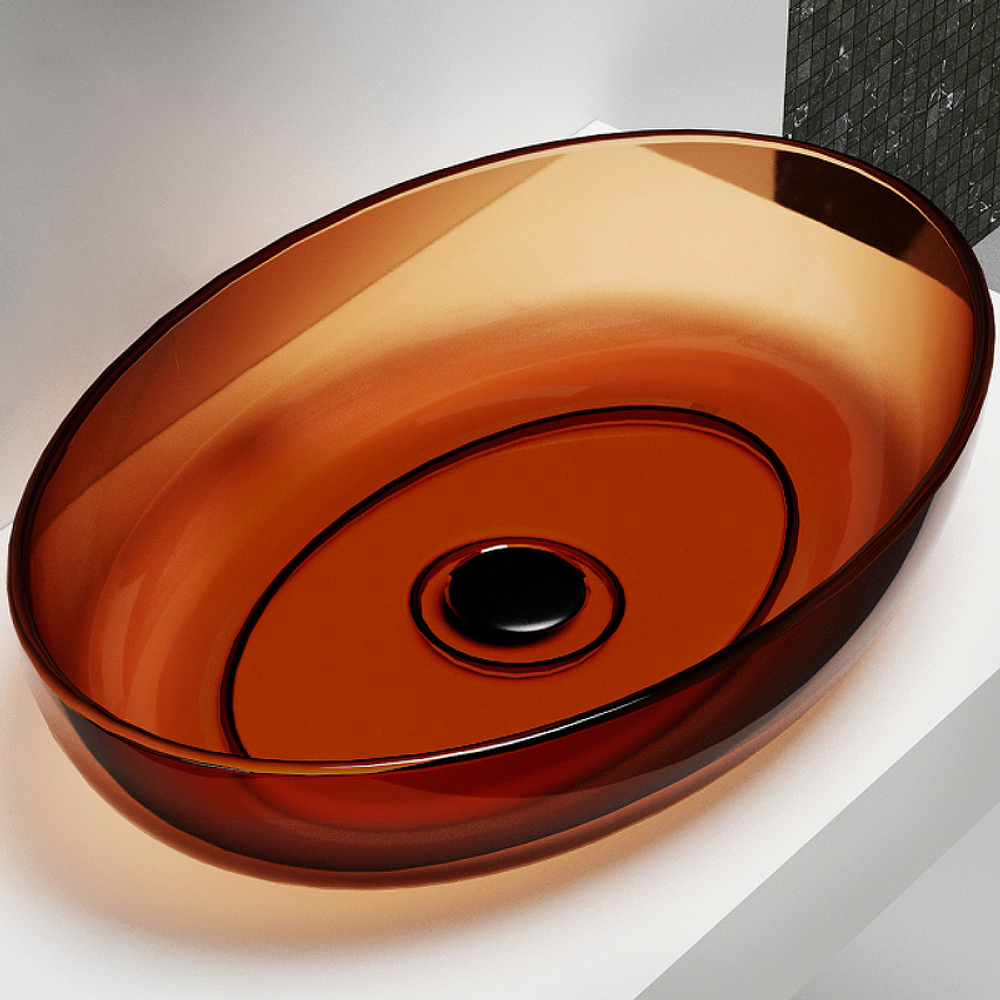 Раковина-чаша Abber Kristall 60 AT2801Opal Коричневая