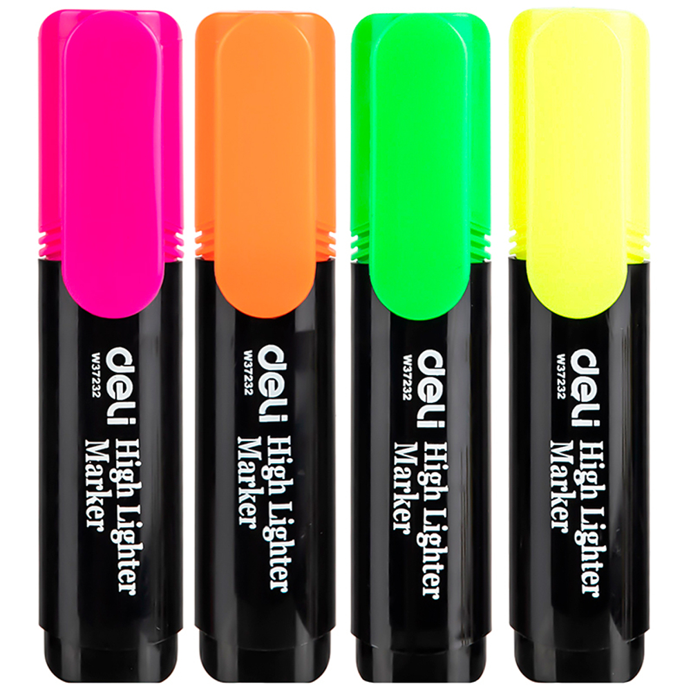 Набор текстовыделителей DELI "Delight" 1-5 мм, 4 цвета