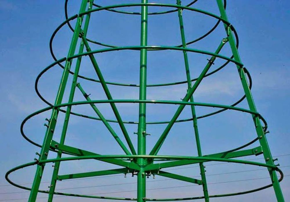 Уличная елка каркасная "Уральская белая сосна" (белая леска) 14 м