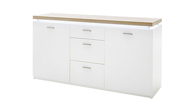 Комод Лия 23 Белый 101/ Дуб золотой крафт 003 156*44*82 см, белый 101/дуб золотой крафт 003   Фиеста