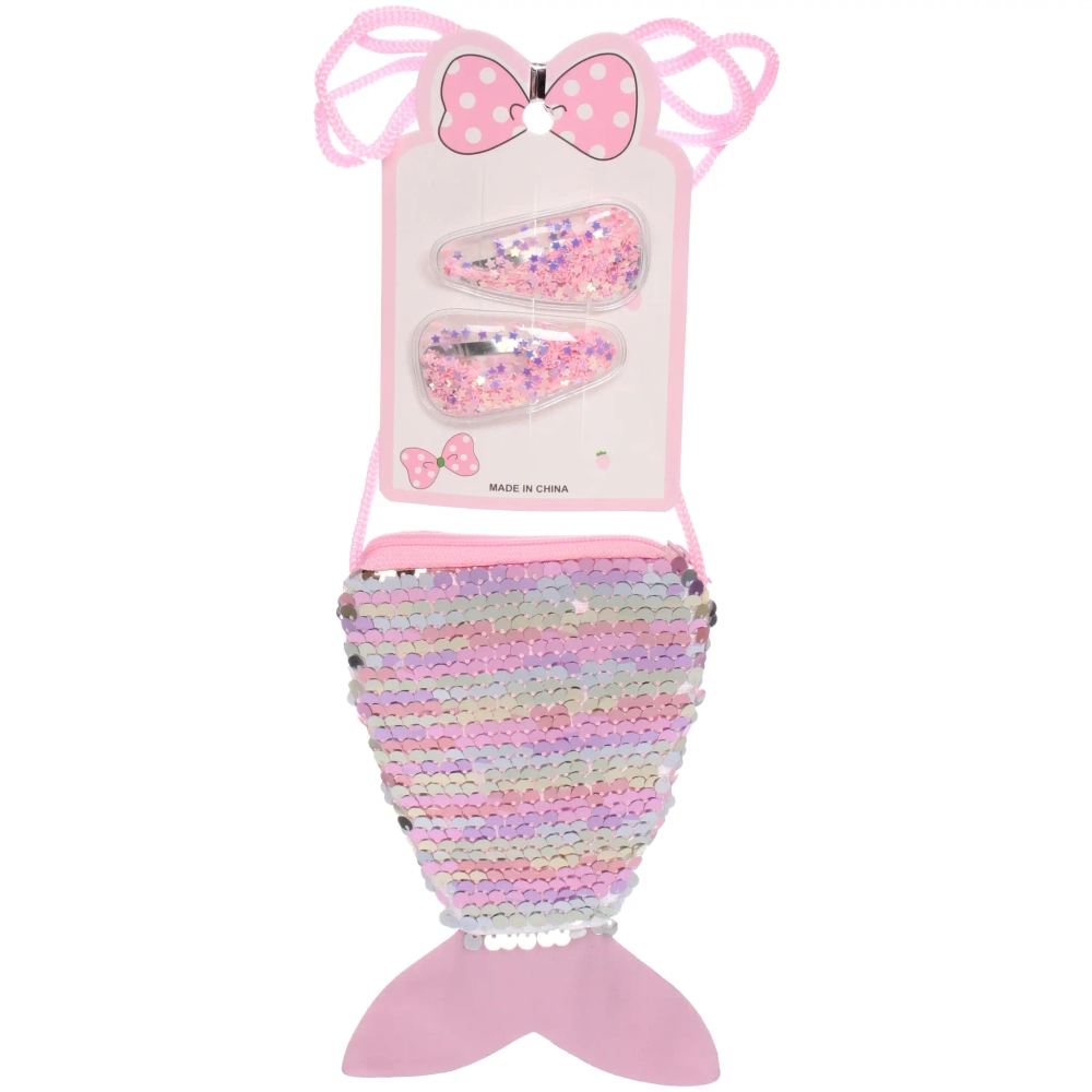 Набор аксессуаров для волос детский с сумочкой «Little Treasure Lady» (2 зажима, сумочка), 10*26см