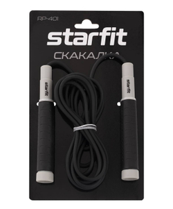 Скакалка RP-401, c силиконовыми ручками, 3 м, черный
