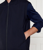 Хлопковая куртка 2в1 BOSS BLACK - темно-синий(50521572)