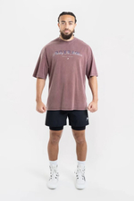 Футболка BOXRAW Poetry In Motion Oversized бордовая