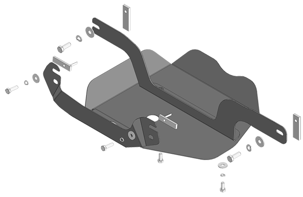 Защита Заднего Дифференциала. 2 мм, Сталь. для Ford Bronco Sport 2020-2024, Motodor.70710