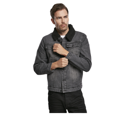 Brandit SHERPA DENIM JACKET black-black