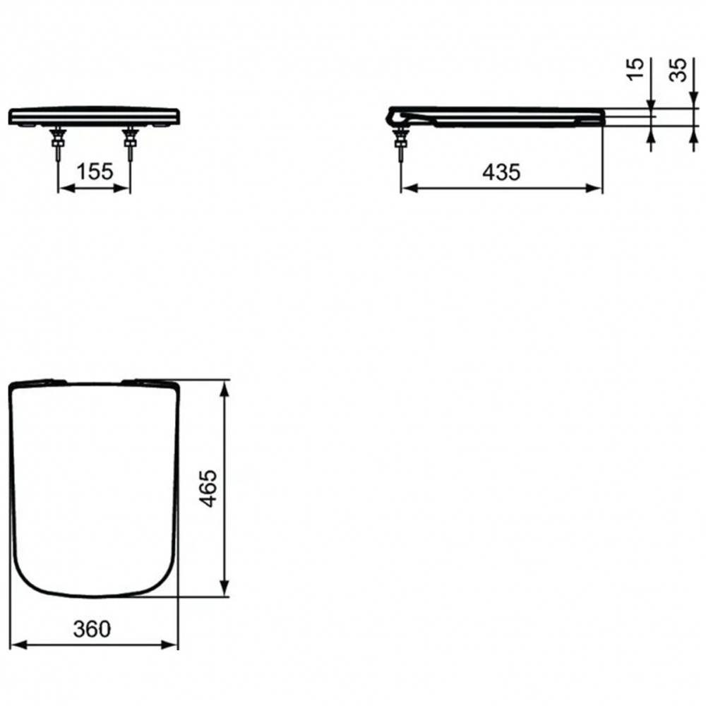Тонкое сиденье и крышка для унитаза Ideal Standard J505801