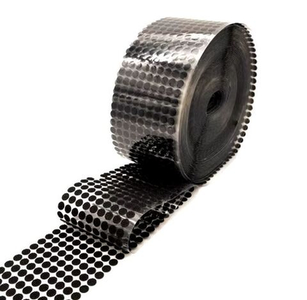 3AR1039 Лента с круглыми липучками на клеевой основе 11см*20м (черный; 10228020/010323/3013190, КИТА