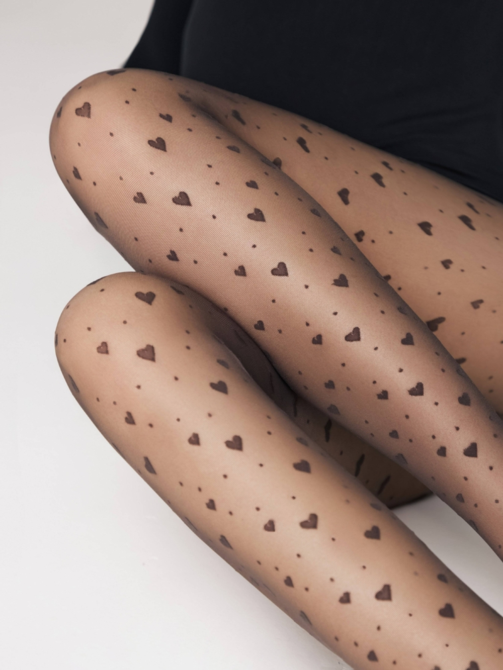 CONTE FEELING Колготки в сердечки и точки