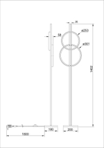 Торшер светодиодный Arte Lamp FLUIDO A3913PN-24BK