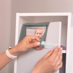 Кармашки для детского сада на липучке. Зайка