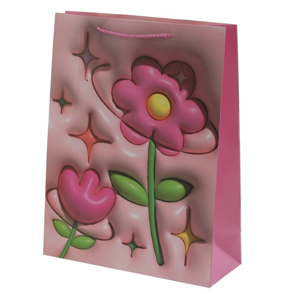 GAEM Пакет подарочный L (бумага 210г/м2, блок микс 12шт), L31 W12 H40 см, 4в.