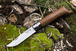 Opinel №8, нержавеющая сталь, ореховая рукоять в картонной коробке