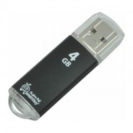 USB Флешка 4GB SmartBuy V-Cut, USB 2.0, черная