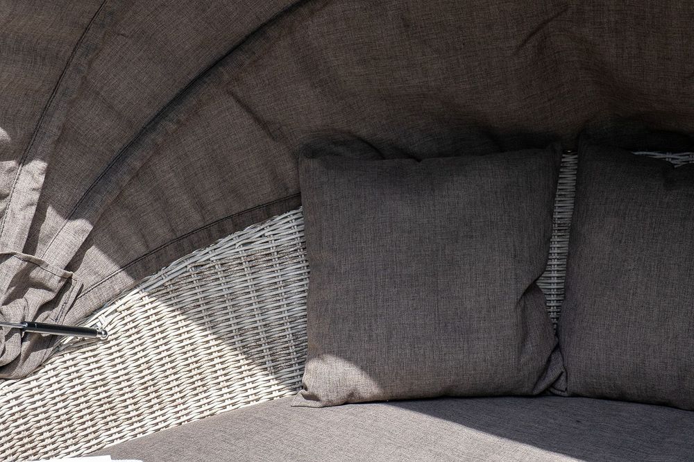 "Стильяно" плетеная кровать круглая, цвет бежевый