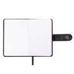 Скетчбук, белая бумага 140 г/м2 90х140 мм, 80 л., КОЖЗАМ, застежка, BRAUBERG ART CLASSIC, черный, 116459