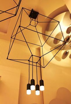 replica  Wireflow 3D Square Pendant Light