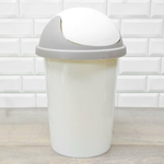 Контейнер для мусора 10л круглый "Rambai" (светло-серый)