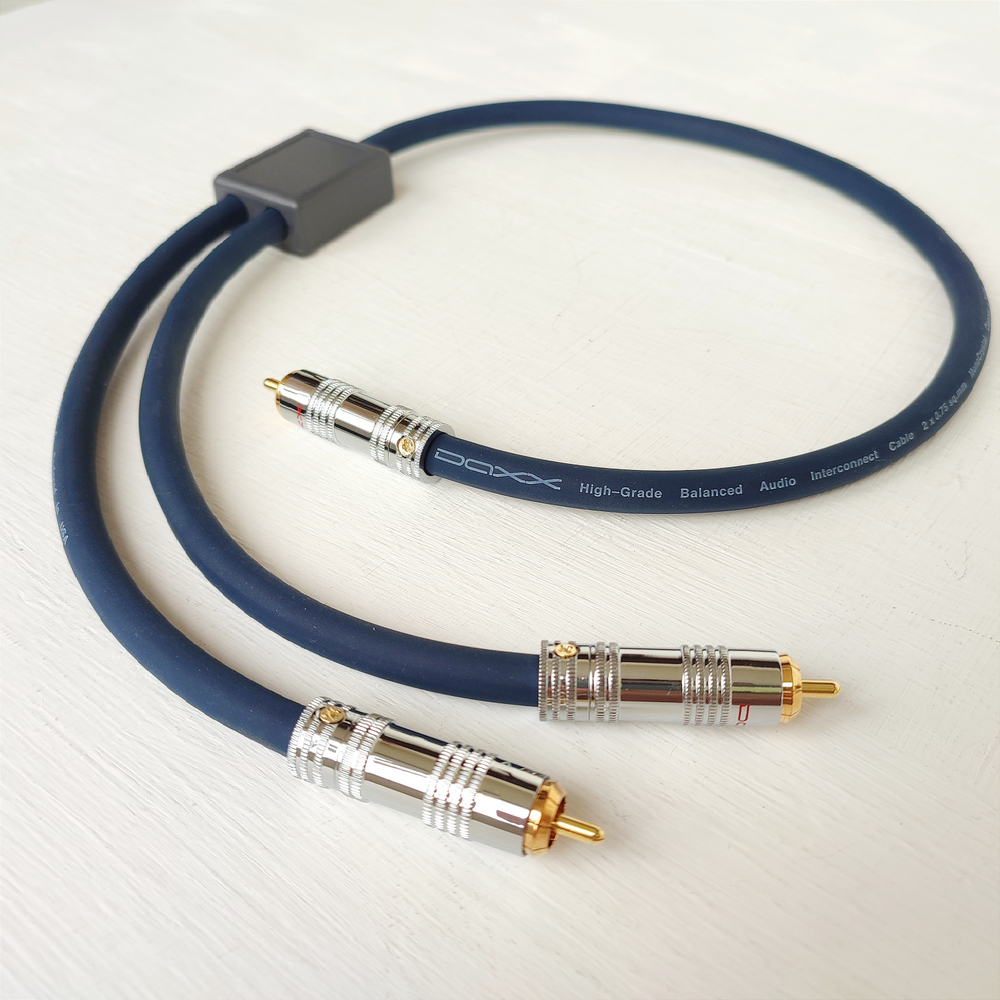 DAXX Y101 Аудио кабель-разветвитель 2RCA-1RCA из монокристаллической меди 2х0,75мм2. High Grade. D=9mm