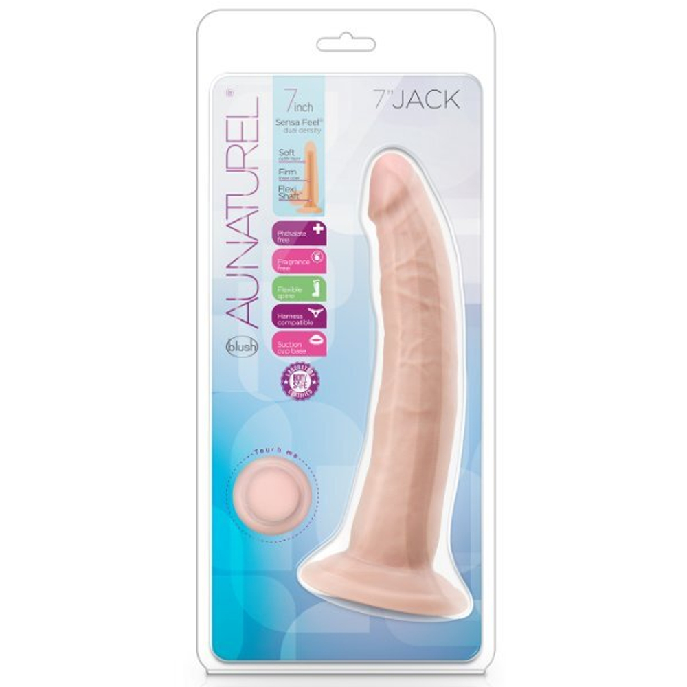 Телесный фаллоимитатор 7 Inch Jack - 19 см. (Цвет: телесный)