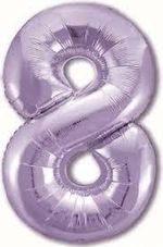 Agura Шар 40" / 102 см "Цифра 8" Сиреневый (БГ-60)