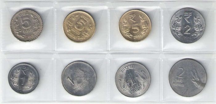 Набор монет Индии (8 шт)