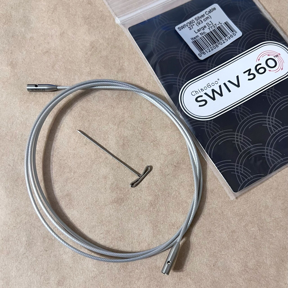 ChiaoGoo, Леска SWIV360, 125 см Large для съемных спиц размера L (готовая длина спиц 150см)