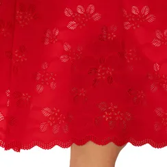 Кружево эластичное красное/золото 21 см