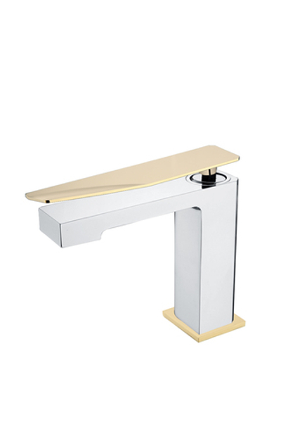 Смеситель для раковины низкий Boheme Q Chrome-Gold