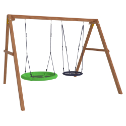 Деревянные качели с качелями гнездо 60 см и качелями гнездо Свиби