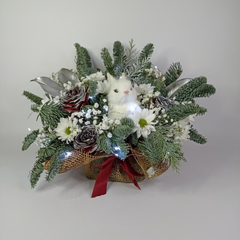 Новогодняя композиция Заяц